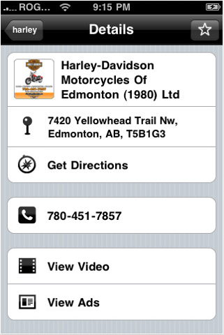 YellowPages.ca Detailed Merchant Page on Mobile