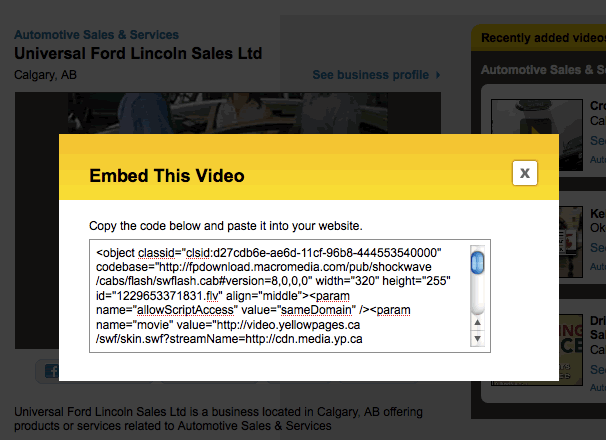 Embed a Video from the Video Portal