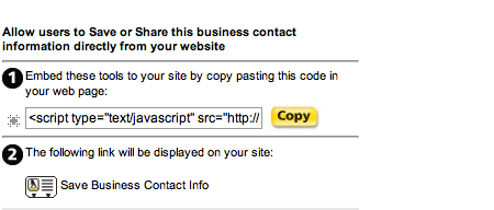 Save and Share Widget Javascript Code