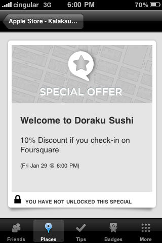 FourSquare Doraku Sushi