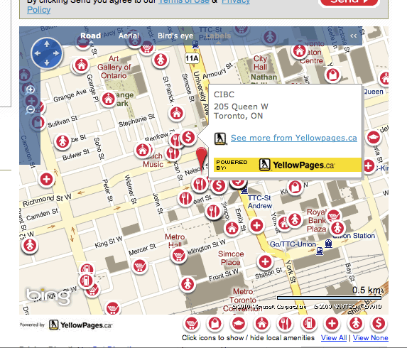 Local Search by YellowPages.ca integrated on homeTrader.ca