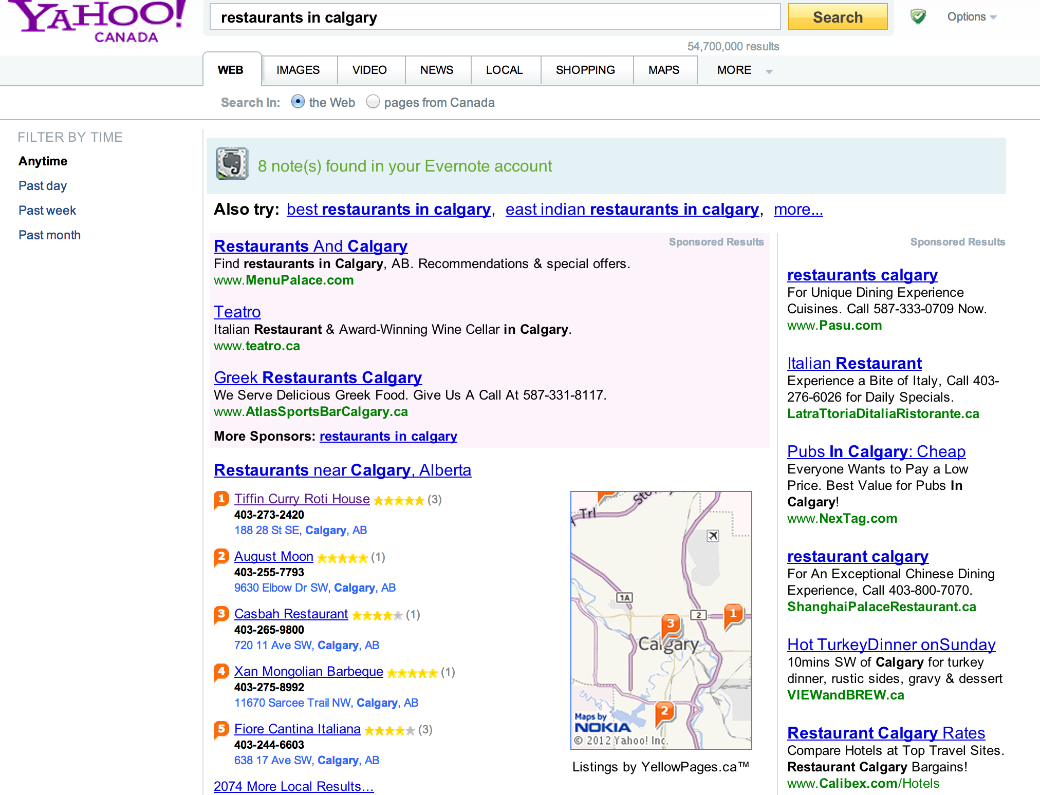 Yahoo canada business finder