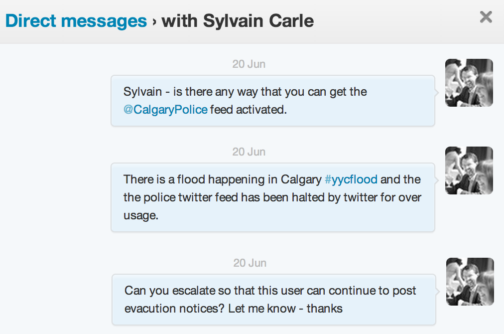 Direct twitter message with Sylvain Carle - Twitter